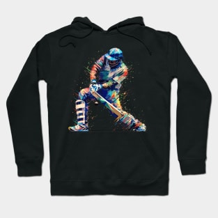 Cricket Player Sport Game Champion Competition Abstract Hoodie